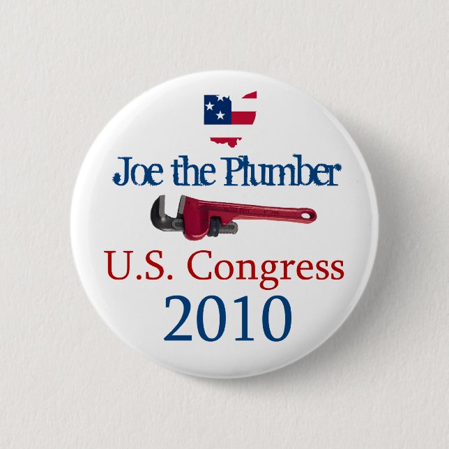 Joe the Plumber  US Congress 2010 - Button (Front)