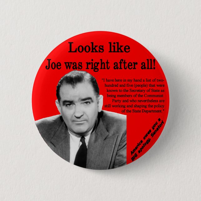Joe Was Right 6 Cm Round Badge (Front)