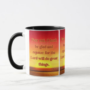 Joel 2:21 KJV Bible Verse Christian Scripture Pic Mug
