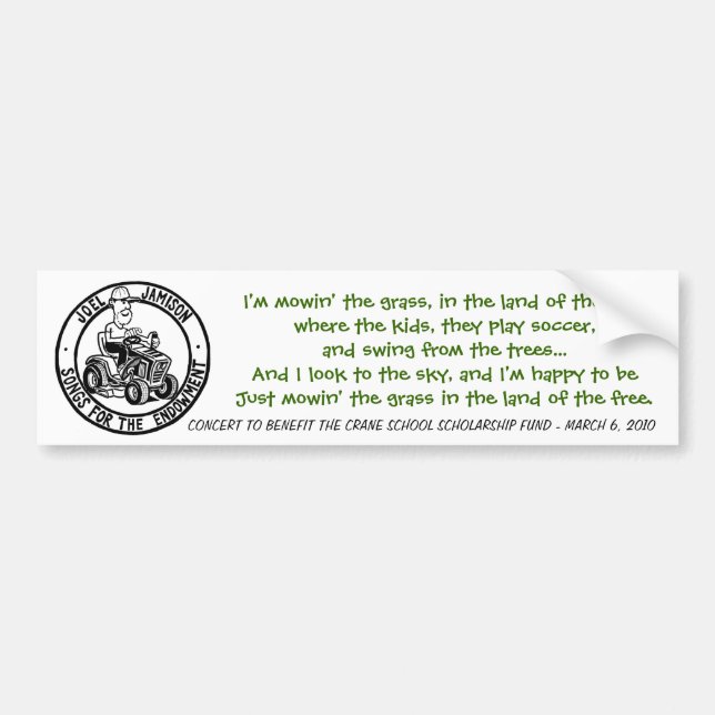 Joel Jamison Bumper Sticker (Front)