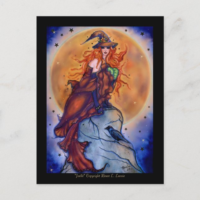 Joelle Halloween spooky witch card by Renee (Front)