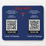 Joe's Road Trip Collins Bus WiFi Mousepad<br><div class="desc">Joe's Road Trip Collins Bus WiFi Mousepad</div>