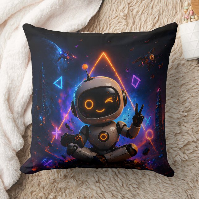 Joey chill pose futuristic throw cushion trial cre (Blanket)