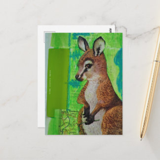 Joey Mixed Media Postcard