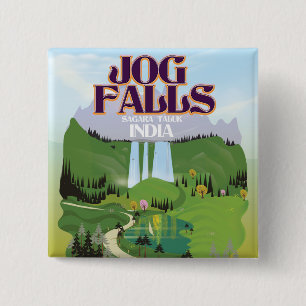 Jog Falls,Jog Falls,Sagara taluk of Karnataka 15 Cm Square Badge