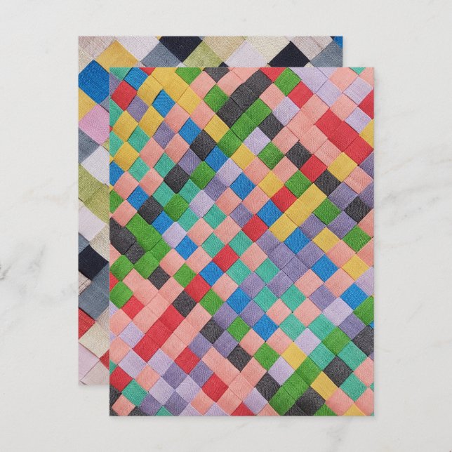 Jogakbo, Hand sewing item made with Mosi (Ramie) Invitation Postcard (Front/Back)