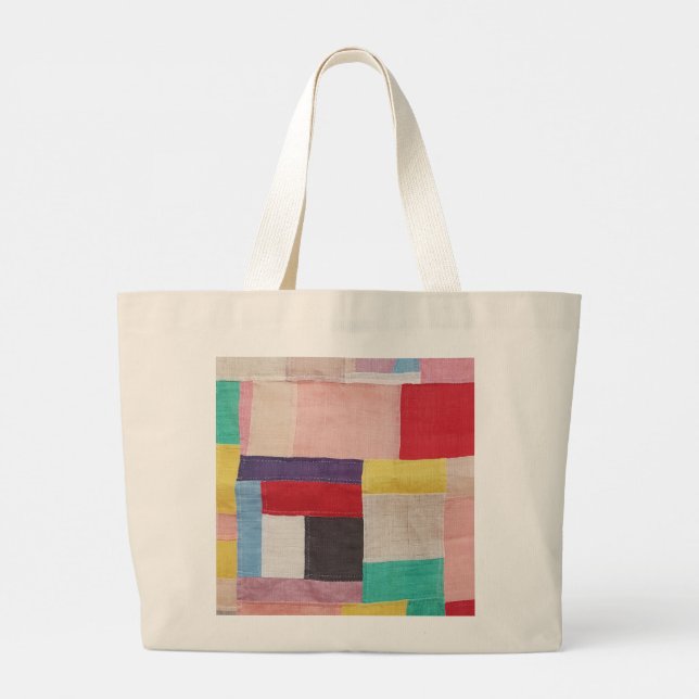 Jogakbo, Hand sewing item made with MosiGolf Balls Large Tote Bag (Back)