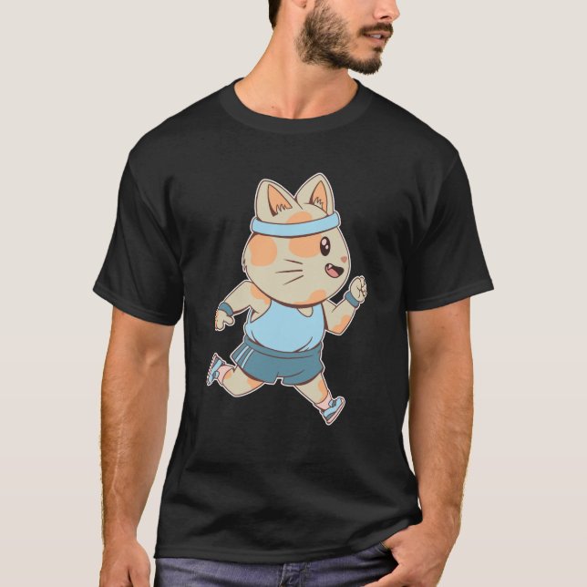 jogging cat T-Shirt (Front)