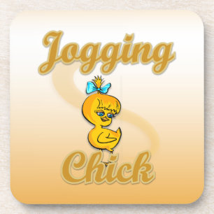 Jogging Chick Coaster