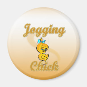 Jogging Chick Magnet