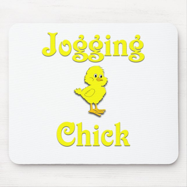 Jogging  Chick Mouse Pad (Front)