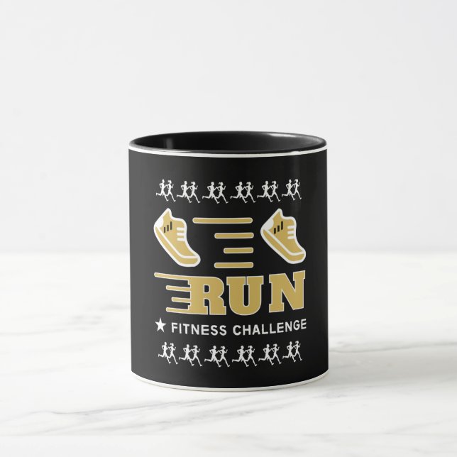 Jogging Get Fit Motivational Support Mug Bath Towe (Center)