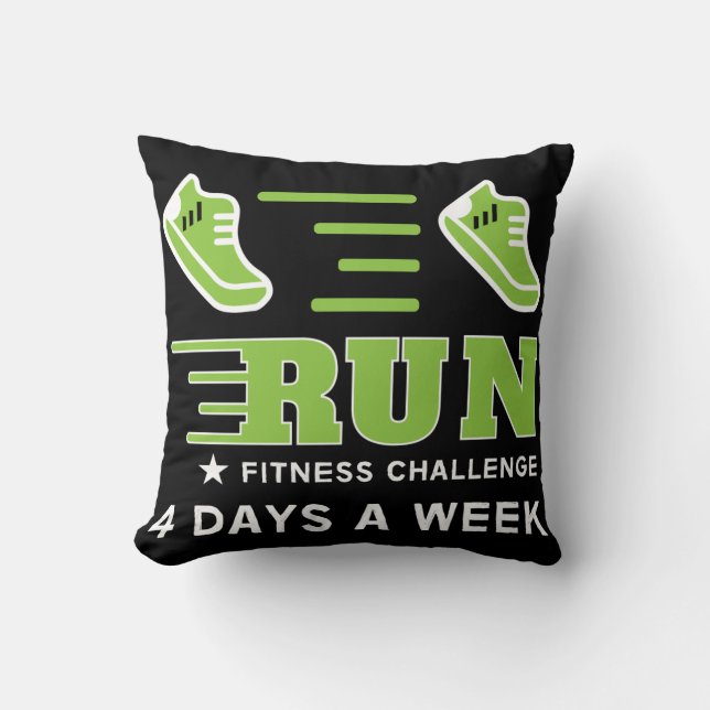Jogging Get Fit Motivational Support Mug Throw Pil Cushion (Front)