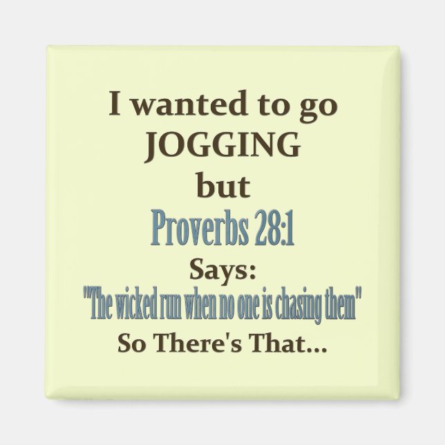 Jogging Humour Magnet (Front)