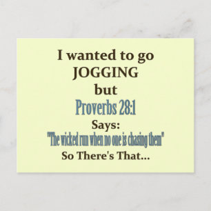Jogging Humour Postcard