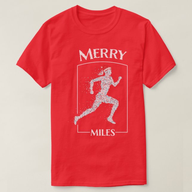 Jogging Jogger Running Santa Hat Christmas Season T-Shirt (Design Front)