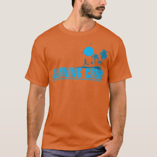 Jogging on the beach with Palms Running Crew T-Shirt