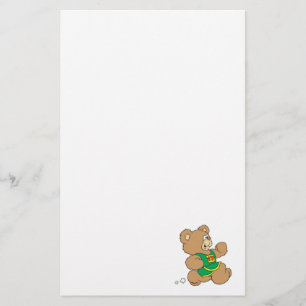 Jogging Running Bear Stationery