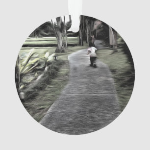 Jogging starts young ornament