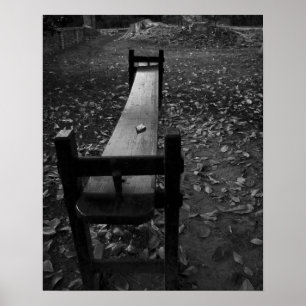 Jogglin' Board in Black and White Poster