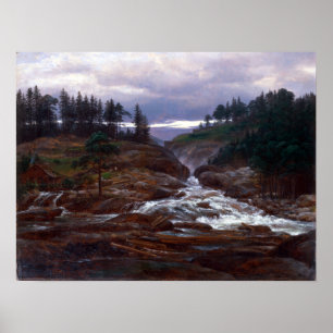 Johan Christian Dahl The Lower Falls of Labrofoss Poster