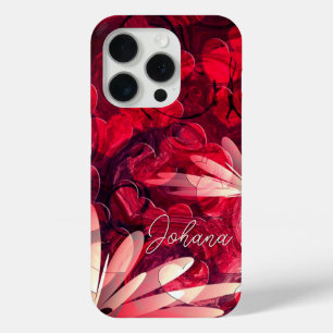 Johana - Exciting Red Shades And Your Custom Name iPhone 15 Pro Case