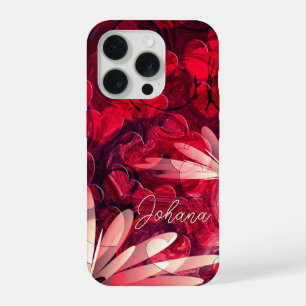 Johana - Exciting Red Shades And Your Custom Name iPhone 15 Pro Case
