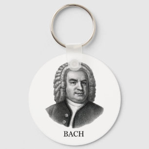 Johann Sebastian Bach, black Key Ring