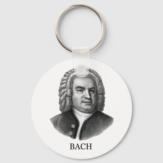 Johann Sebastian Bach, black Key Ring (Front)