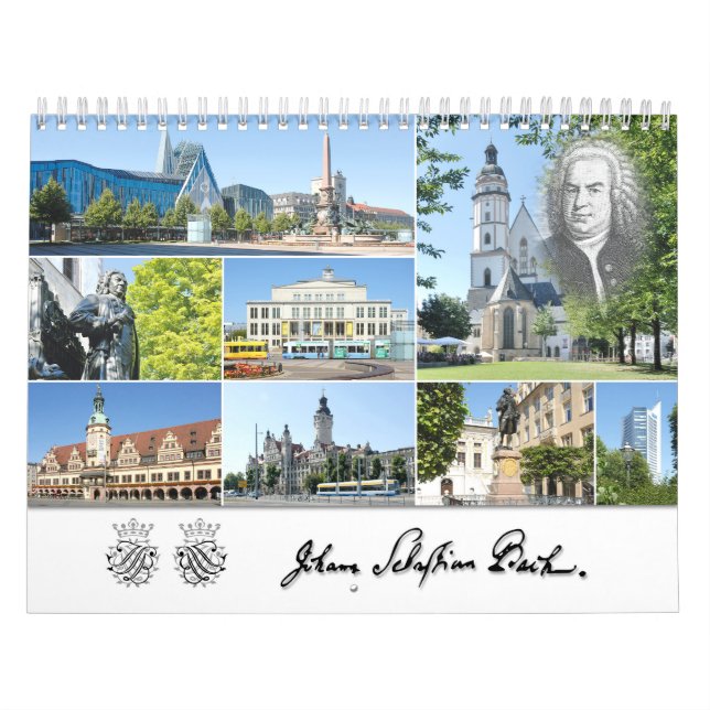 Johann Sebastian Bach Cities & Places Calendar (Cover)