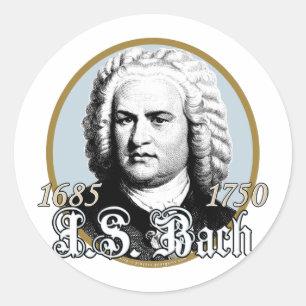 Johann Sebastian Bach Classic Round Sticker
