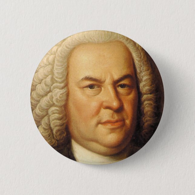 Johann Sebastian Bach Items 6 Cm Round Badge (Front)