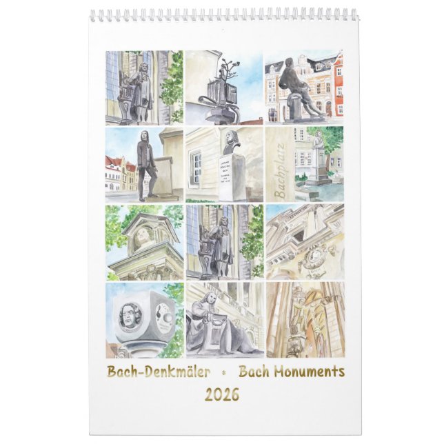 Johann Sebastian Bach Monuments, 2026 Calendar (Cover)