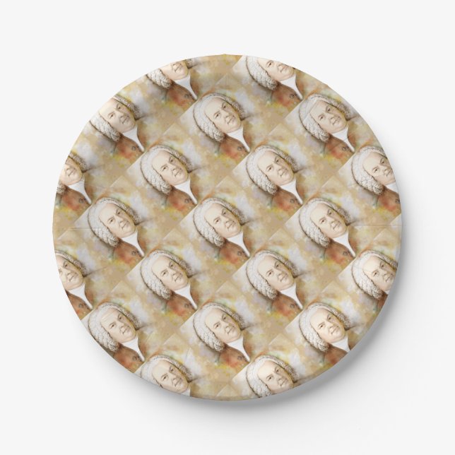 Johann Sebastian Bach Paper Plate (Front)