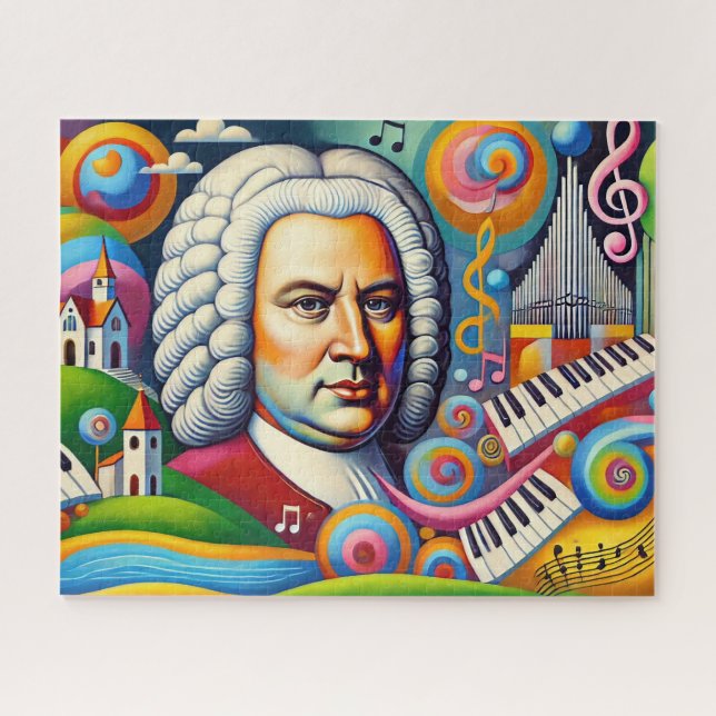 Johann Sebastian Bach Portrait  Jigsaw Puzzle (Horizontal)