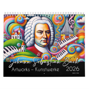 Johann Sebastian Bach Portraits: Artworks 2026 Calendar