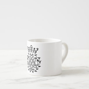 Johann Sebastian Bach Seal Crest Monogram Insignia Espresso Cup
