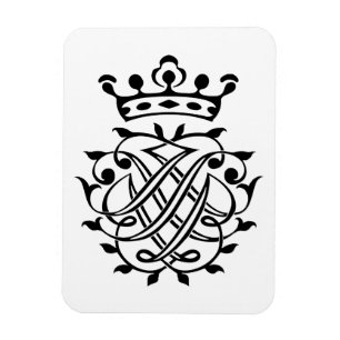 Johann Sebastian Bach Seal Crest Monogram Insignia Magnet