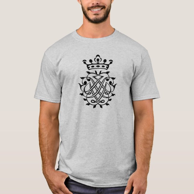 Johann Sebastian Bach Seal Crest Monogram Insignia T-Shirt (Front)