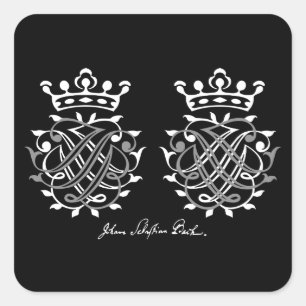 Johann Sebastian Bach Siegel Square Sticker