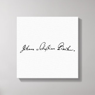 Johann Sebastian Bach signature Canvas Print