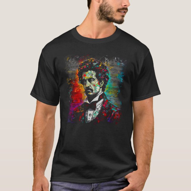 Johann Strauss Music Composer Piano T-Shirt (Front)