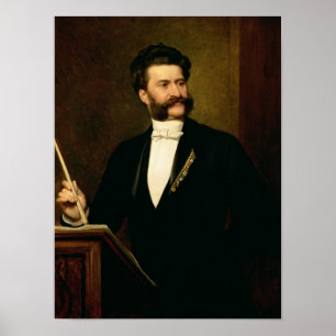 Johann Strauss the Younger, 1888 Poster