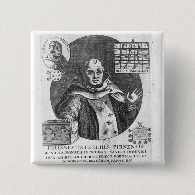 Johann Tetzel 15 Cm Square Badge (Front)