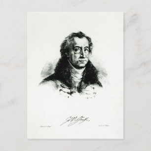 Johann Wolfgang Goethe engraved by Delacroix Postcard