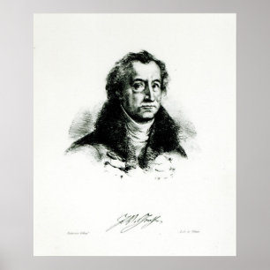 Johann Wolfgang Goethe engraved by Delacroix Poster
