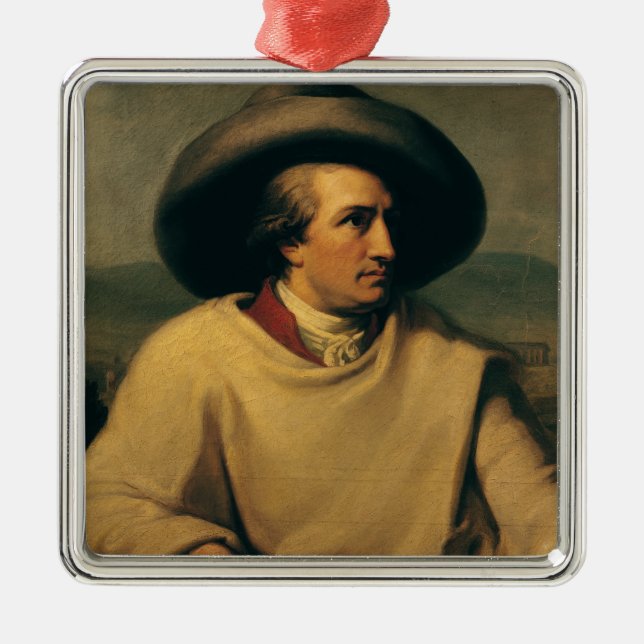 Johann Wolfgang von Goethe Metal Tree Decoration (Front)