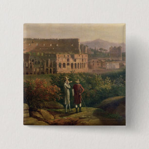 Johann Wolfgang von Goethe  visiting the 15 Cm Square Badge
