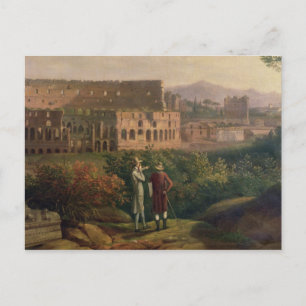 Johann Wolfgang von Goethe  visiting the Postcard
