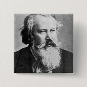 Johannes Brahms, 1879 15 Cm Square Badge